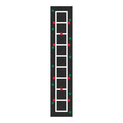 PIG 3-in-1 Exercise Drill Mat | Dot Drills | Speed Agility Training Ladder | Self-Sticking | 3' W x 15' L | Black | PM50820LAN-3X15T-BK