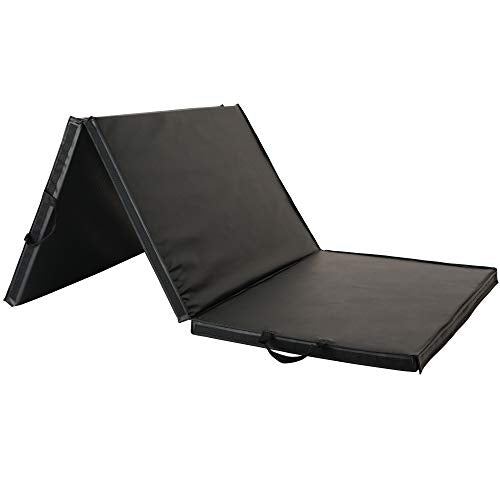 Sunny Health & Fitness Tri-Folding & Puzzle Exercise Mats – Extra Thick, Durable, Non-Slip, Water-Resistant Cushioning for Home Gym, Yoga, MMA, Gymnastics, Cardio, and Core Workouts - style: 6 FT x 3 FT