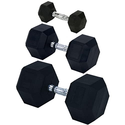 Champion Barbell Rubber Encased Solid Hex Dumbbell - size: 5-Pound