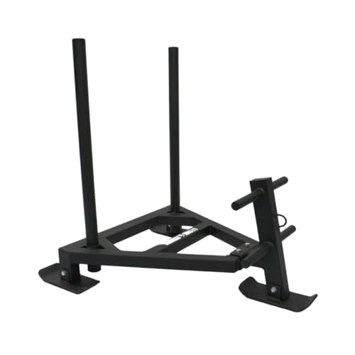 Gronk Fitness Compact Push Sled | Heavy-Duty Weight Sled for Pushing, Pulling, and Sprint Training | Removable Push Arms | Compatible with Olympic Plates | Indoor & Outdoor Conditioning Tool