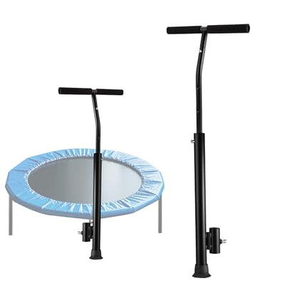 Rebounder Handle Bar, Adjustable Length Stable Soft Foam Surface Fitness Trampoline Handle Bar Only for Adults Straight Legs Within 0.98 Inches in Diameter (Trampoline not Included)