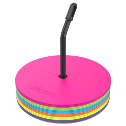 9 Inch Flat Cones, Spot Markers, Soccer Cones, Field Court Markers, Sit Spots, Flat Discs, Soccer Training Equipment, Agility Practice, Football, Made in Taiwan - style: 9 inch with 18 pcs