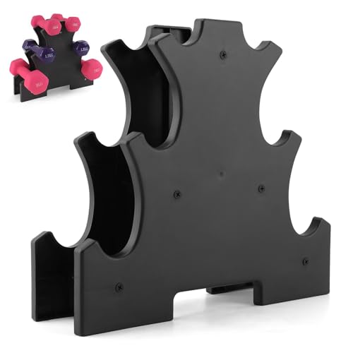  Weight Rack for Dumbbells, Dumbbell Rack Stand Only, Compact A-Frame Dumbbell Holder, Multilevel Weight Storage Organizer for Home Gym Workout