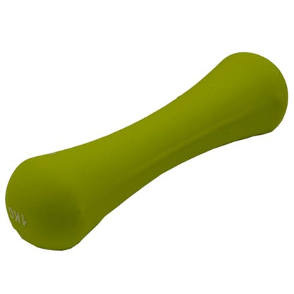 2x Weights Dumbbells Set Women - Born Shaped Neoprene Hand Weights for Women and Men - Ideal for Home Gym Fitness Weight Training Pilates 1kg 2.2 Pound Dumbbell Pairs s13a - color: light green