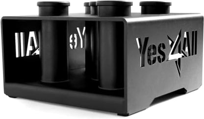 Yes4All Vertical Storage Rack, Home Gym Organizer, Barbell & Dumbbell Rack for 2-inch Olympic & Curl Bars - color: C. Black
