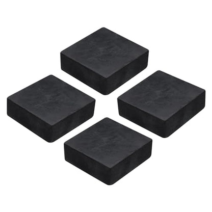 uxcell 4pcs Rubber Anti-Vibration Pads Hard Pad, 50mm Square Vibration Isolation Mats, 20mm Thickness Non-Slip Rubber Blocks, Anti-Skid Anti Noise for HVAC, Compressor, Air Conditioner