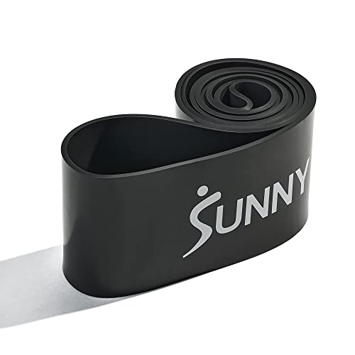 Sunny Health & Fitness Versatile Resistance Bands (Single or Combo Set) for Strength Training, Power Cage, Squat Rack, Home Gym, Body Stretching, Physical Therapy – 100, 140, 160, 180 & 10-75 LB Combo