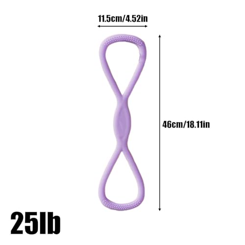 Fitness Stretch Bands - Exercise Bands, 18.1x4.5x1.7in Figure Eight Trainer, Resistance Rope, Portable Full Body Conditioning Tool | Arm Chest Expander Flexibility Strength Workout Indoor Outdoor Yoga