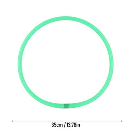 Agility Speed Rings Training Kit 10 Pcs Hollow Jumping Hoops for Kids Balance Coordination Sensory Exercise Green Plastic 35cm - size: 0.4in Width