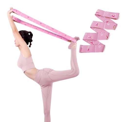 Extra-Wide Yoga Stretch Straps with 11 Loops - Adjustable & Reinforced Stretching Bands for Pilates, Dance, Gymnastics & Physical Therapy, Premium Home Training Equipment