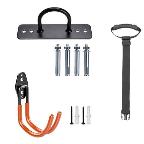 Battle Rope Wall Mount Kit, Gym Wall Ropes Anchor TRX Wall Mount, Heavy Duty Storage Hook Body Weight Strength Training Bracket,Yoga Swings Ceiling Mount Anchor