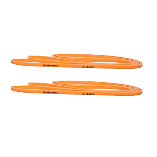 4KOR 41” Resistance Band 2-Pack – 5–15 lb Exercise Bands with a Satisfying Stretch from Sri Lankan Latex – Long Fitness Loops for Physical Therapy, Stretching, Workout or Light Pull-Up Assistance