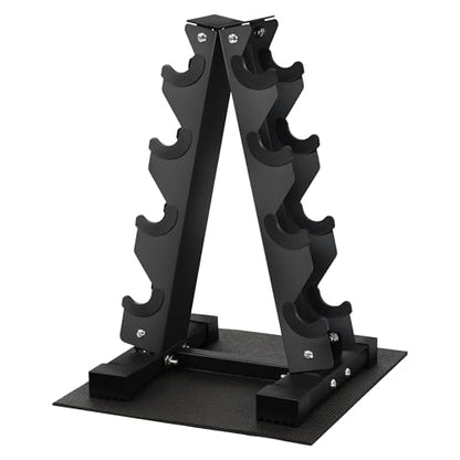 Fitvids A-Frame Dumbbell Weight Rack, Vertical Storage Rack for Dumbbells, Weight Stand Only for Home Gym Space Saver - style: A-Frame, 4-Tier rack only