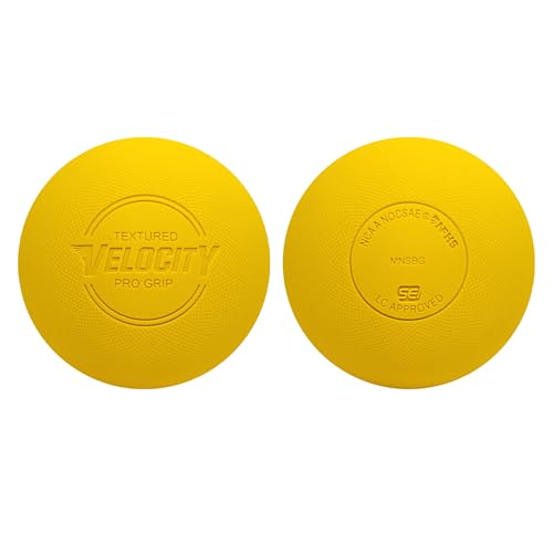 Velocity Pro Grip Lacrosse Balls - 6, 12, 18, 60 and 120 Packs - Certified for Youth, Club, High School, CLA, and College Game Play - color: Yellow, size: 120 Balls