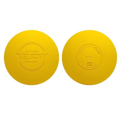 Velocity Pro Grip Lacrosse Balls - 6, 12, 18, 60 and 120 Packs - Certified for Youth, Club, High School, CLA, and College Game Play - color: Yellow, size: 120 Balls