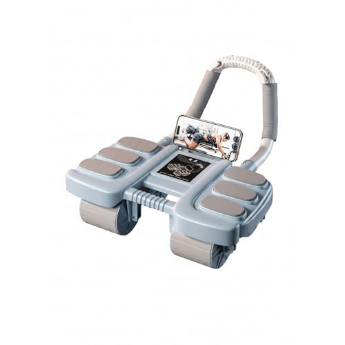 Four Wheel Ab Roller with Knee Pad, Stable Motion Trainer for Home Use, Non-Slip Rubber Wheels