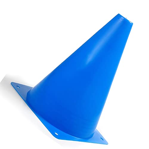 Sport Training Marker Cones Durable Football Running Training Set of 10 Pieces for Soccer Football Basketball Games At Themes Parties Kids Play - color: 18cm Blue