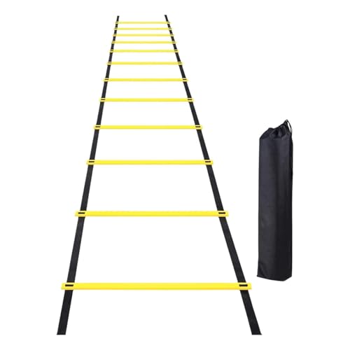 Agility Ladder, Folding Soccer Football Speed Training Ladder for Volleyball Workout Coordination Footwork Balance - Instant Set Up, Portable Sports Equipment
