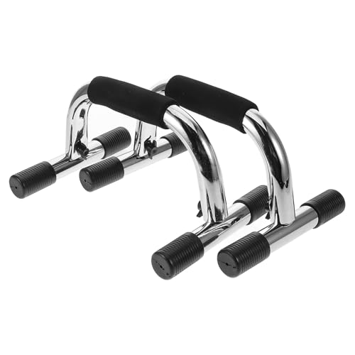 OUNONA Push up Stands 2pcs Steel I-beam Pushup Handles with Anti-slip Grips Portable Core Workout Equipment for Home and Gym Full-body Strength Training