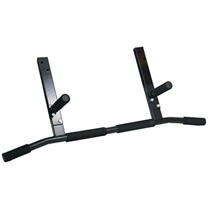 Joist Mount Pull Up Bar with Pull Up Assistance Bands - Commercial Gym Quality Pullup Bar with 41" Loop Exercise Pull-Up Assist Bands - color: JMPU plus Red and Black Bands