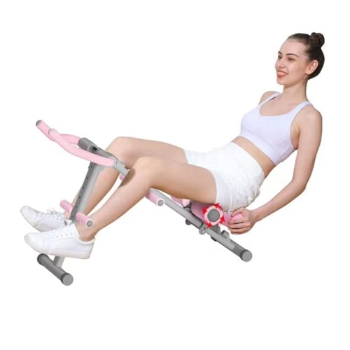 Foldable Ab Workout Machine for Home Gym – Adjustable Core & Waist Trainer for Women, Full Body Abdominal Exercise Equipment with Resistance Bands & LCD Display
