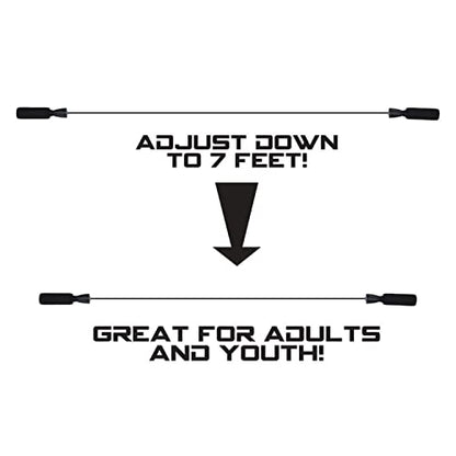 Crown Sporting Goods Deluxe Speed Jump Rope with Precision Bearings and Foam Handles