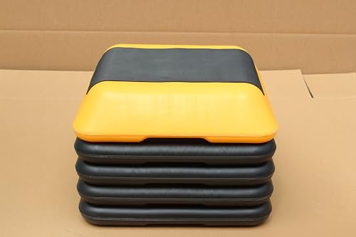 16"x16" Adjustable High Step Aerobic Platform With 4 Risers, Height-Adjustable Step Aerobics Platform For Home Gym Exercise Fitness Workout Yellow As shown One size
