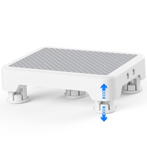 SPACELEAD Mobility Step Stool for Adults & Seniors, Indoor/Outdoor Portable Stair Assist, Anti-Slip Platform for Bathroom， Kitchen, Office, and Bedroom, 600lbs Capacity, White Gray - color: White-gray