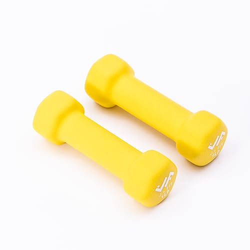 JFIT Dumbbell Pairs or Sets – Neoprene & Vinyl Coated Hand Weights for Home Gym, Strength Training, Aerobics, Cardio Exercise and Fitness - size: 1 lbs (Pair), style: Dumbbell Pair