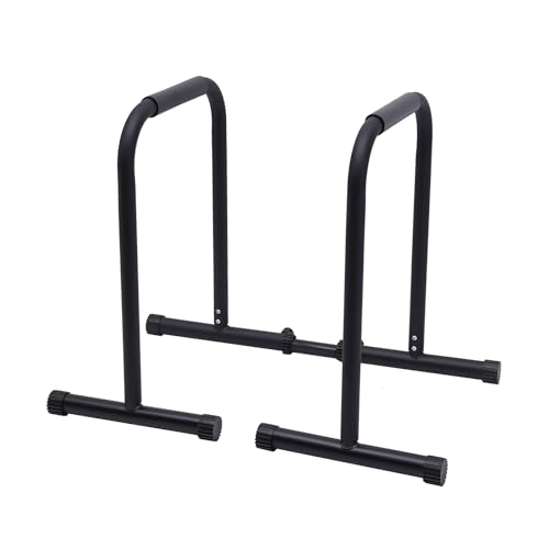 Pull Up Bar Station, Triangular 440LBS Stable Pull Up Dip Station for Home Gym, Adjustable Height Strength Training Equipment with Parallel Bars | FED Fitness