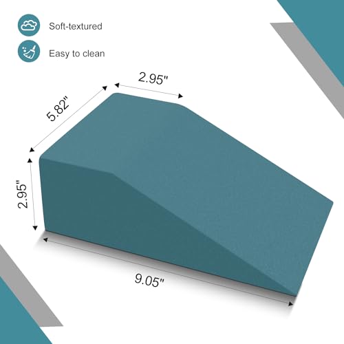 2 Pack Squat Wedge, Supportive Foot Wrist Exercise Wedge for Squat, Yoga, Pushup, Balance, Stretch, Strength, Pilates, Plank, Physical Therapy - EVA Riser Block for Men & Women