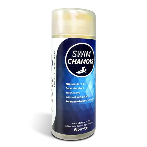 Flow Swim Chamois - Quick Dry Towel for Swimming, Diving, Triathlons, and Other Water Sports (Yellow) - color: Yellow