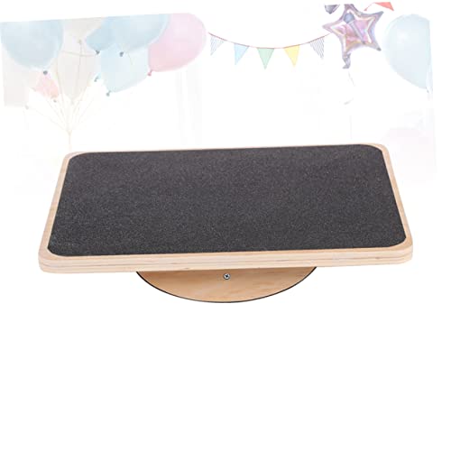 Rectangular Wooden Balance Board for Therapy and Gym Training