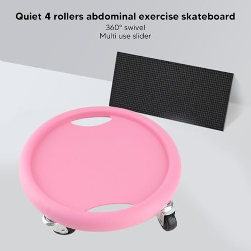 Ab Roller with 4 Wheels Ab Exercise Equipment for Core Workout 360° Silent Abdominal Strength Training for Home Gym Multi Directional Abs Roller Board