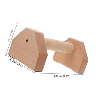 Wooden Push Up Bars Pair Beechwood 25Cm Strength Training Pushup Stands for Men and Women Home Gym Exercise Equipment for Indoor and Outdoor Use