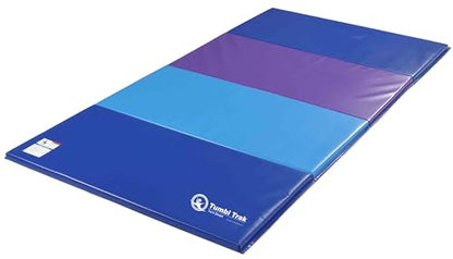 Tumbl Trak Gymnastics Folding Tumbling Panel Mat - color: Blueberry, size: 4'x8'x1.38"
