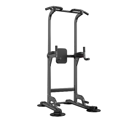 Power Tower Adjustable Height Pull Up & Dip Station Multi-Function Home Strength Training Fitness Workout Station for Home Gym - color: X