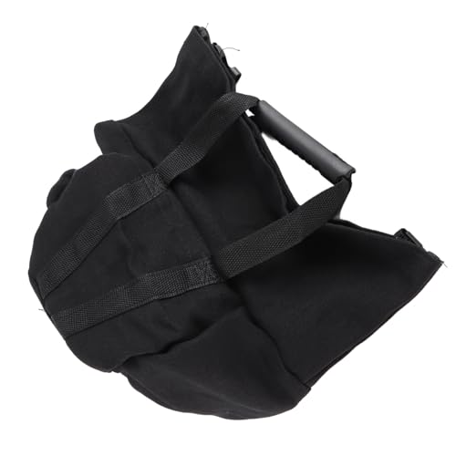 Fitness Sandbag with Handles for Weightlifting and Strength Training Empty Canvas Workout Power Bag (Black)