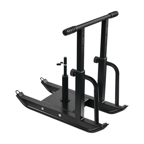 Weight Sled Push Pull, Heavy-Duty Fitness Sledge with Adjustable Shoulder Straps for Training- Running Speed, Agility, Soccer, Football, Strength, Suitable for 1" and 2" Weight Plates