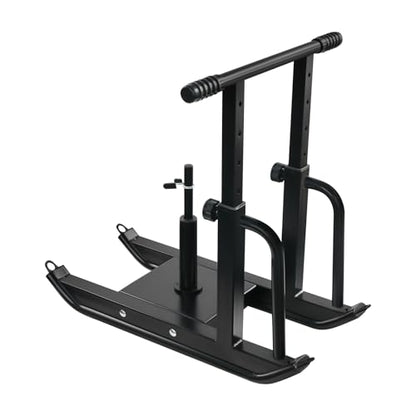 Weight Sled Push Pull, Heavy-Duty Fitness Sledge with Adjustable Shoulder Straps for Training- Running Speed, Agility, Soccer, Football, Strength, Suitable for 1" and 2" Weight Plates