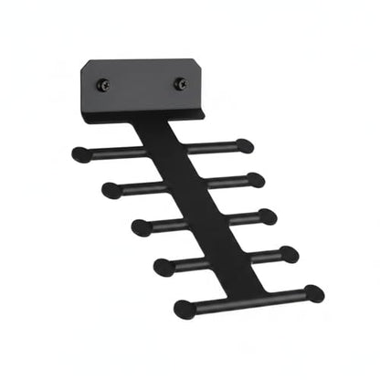Wall-Mounted Iron Rack for Resistance Bands, Space-Saving Home Gym Organizer with Hooks for Fitness Accessories