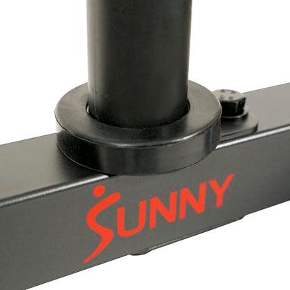 Sunny Health & Fitness Multi-Weight Storage Rack Stand for Dumbbells, Kettlebells, Olympic Weight Plates, Barbell, Medicine Ball - style: Plate & Barbell Rack