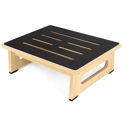 One Step Stool for Adults Seniors with Non-Slip Rubber Stepping Feet, Heavy Duty Platform Step Stools, 5.5 in Portable Bed Steps for High Beds for Bathroom, Bedroom, Kitchen & Bedside Kids Support