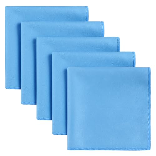 Sweat Absorbing Handkerchiefs, 5Pcs Small Quick Drying Microfiber Sweat Rag Towels for Gym, Sports and Workout - color: Blue