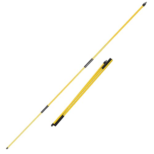 3-Fold Fiberglass Golf Alignment Sticks - 48 Inch Portable Swing Trainer Tool for Putting and Driving Accuracy