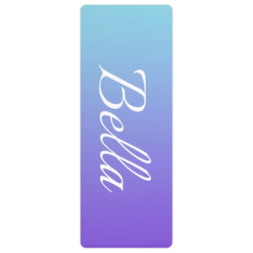 Custom Name Yoga Mat,Personalized Travel Yoga Exercise Mat,Non Slip,Perfect for Kids & Adults,Gradient Color D Series - color: Style 12