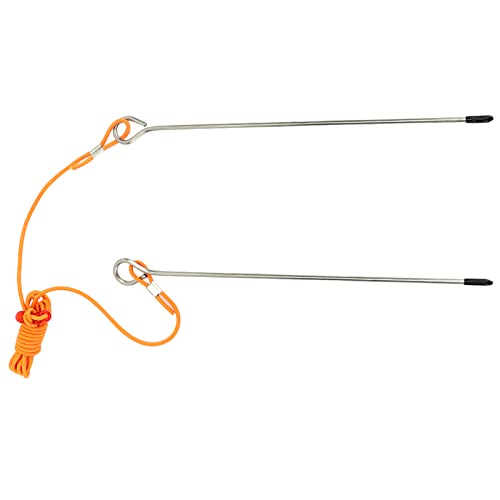Golf Alignment Stick Swing Trainer Aid, Golf Training Equipment with Adjustable 2.5M - 5M Elastic String, Metal Posture Corrector for Putting and Full Swing Practice