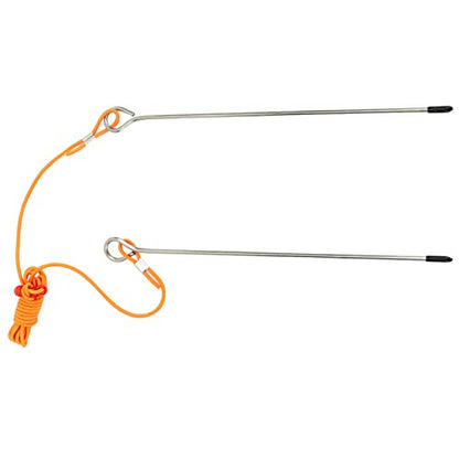 Golf Alignment Stick Swing Trainer Aid, Golf Training Equipment with Adjustable 2.5M - 5M Elastic String, Metal Posture Corrector for Putting and Full Swing Practice