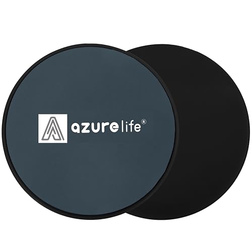 Exercise Core Sliders, Dual Sided Exercise Gliding Discs Use on Carpet or Hardwood Floors, Light and Portable, Perfect for Abdominal&Core Workouts - color: Black