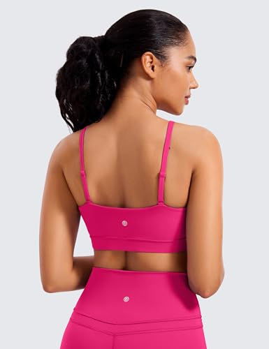 CRZ YOGA Butterluxe Thin Strap Sports Bra - color: Granita Pink, size: Large